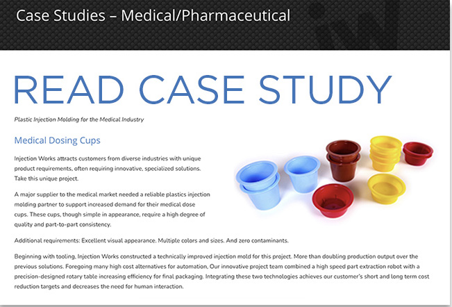 Medical doe cup case study plastic injection molding